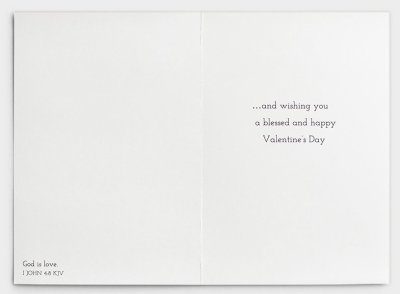 Pink Flowers Valentine Cards, Box of 12