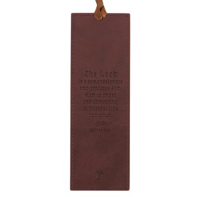 Names of God Bookmark, Lux Leather Brown