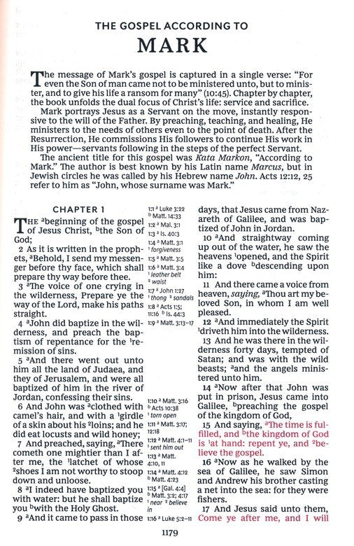 KJV Holy Bible Large Print Center-Column Reference Bible, Comfort Print--pink soft leather-look