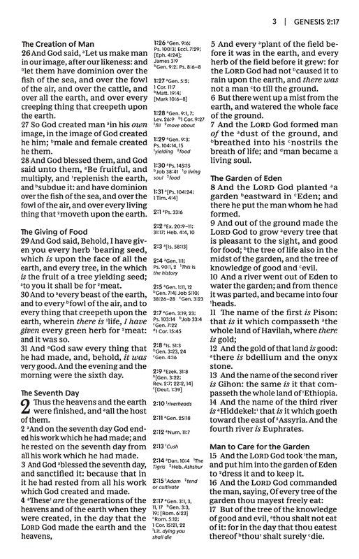 KJV Center-Column Reference Bible, Comfort Print--soft leather-look, purple