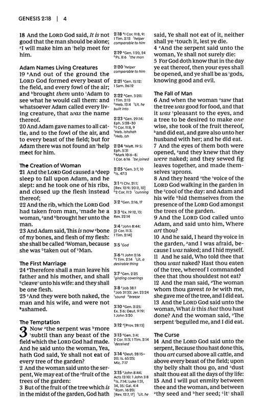 KJV Center-Column Reference Bible, Comfort Print--soft leather-look, purple