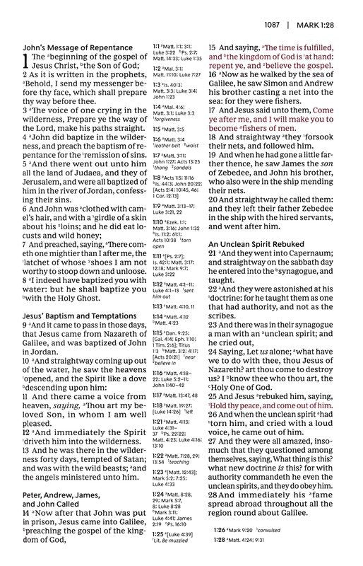 KJV Center-Column Reference Bible, Comfort Print--soft leather-look, purple