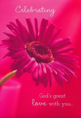 Pink Flowers Valentine Cards, Box of 12
