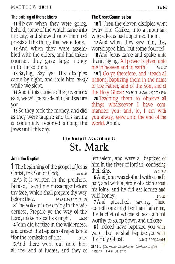 KJV Super Giant Print Reference Bible, Imitation leather, black , Hendrickson Publishers