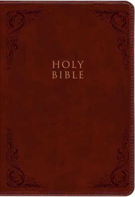KJV Super Giant-Print Reference Bible--soft leather-look, burgundy (indexed)