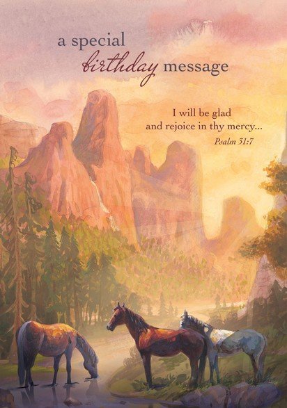 Majestic Mountains Birthday Cards, Box of 12