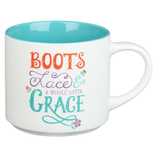 ceramic mug -  Boots Lace and Grace