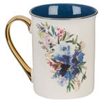 More Precious than Rubies White and Blue Ceramic Coffee Mug - Proverbs 3:15