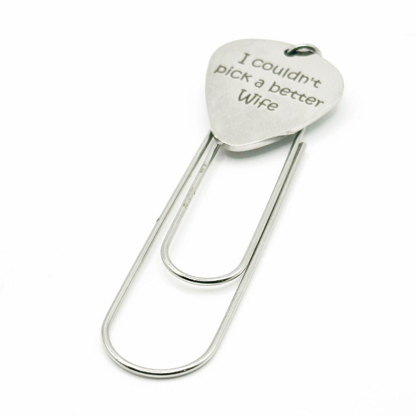 I Couldn't Pick A Better Wife Paperclip Bookmark Stainless Steel Engraved Charm Gift For Wife