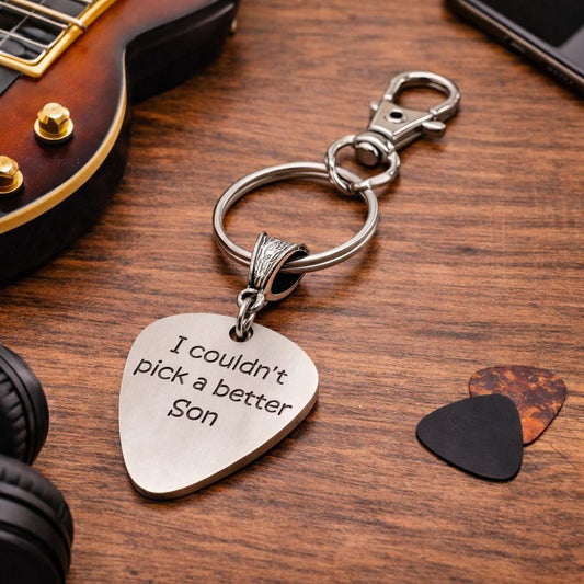 I Couldn't Pick A Better Son Stainless Steel Engraved Keychain Gift For Son Graduation Birthday Gift