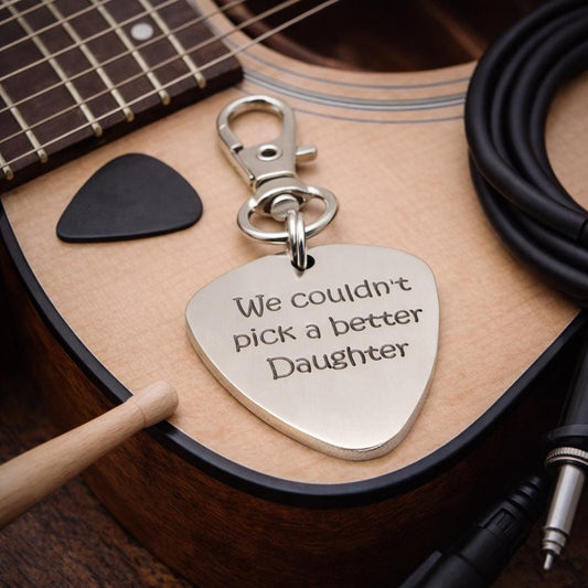 We Couldn't Pick A Better Daughter Guitar Pick Charm Clip On Gift For Daughter Music Lover Graduation Birthday Gift