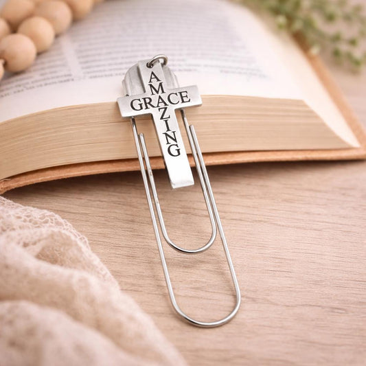 Amazing Grace Cross Paperclip Bookmark